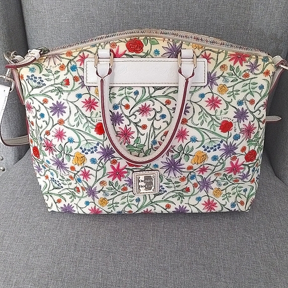 Rare Vintage Dooney & Bourke Italian Vacchetta Satchel Convertible - Picture 5 of 16